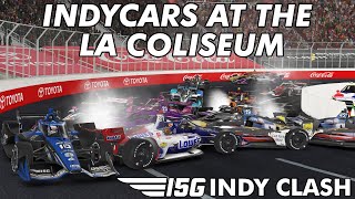 Indycars at the LA Coliseum  Team I5G INDY CLASH [upl. by Nekcarb259]