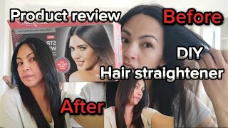 DIY Hair straightener  Product review KATIVA Straightening without IRON [upl. by Blackburn]