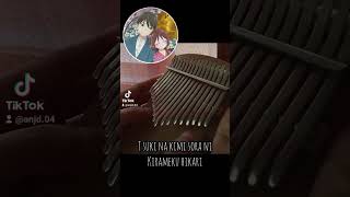 Hoshi no Yo Yuzu  Taishou Otome Otogibanashi shorts anime music song kalimba cover [upl. by Renato]