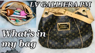 WHATS IN MY BAG LOUIS VUITTON GALLIERA PM  WHATS FIT IN whatsinmybag2022 [upl. by Assela]