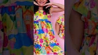 Vestido Infantil Menina Estampado Casual Vibrantes [upl. by Genie239]