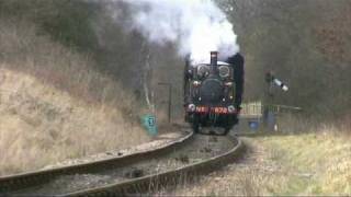 Bluebell Railway  No 672 approaching Sheffield Park Station on 01022009 [upl. by Jochebed]