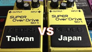 Boss SD1 Super Overdrive Shootout Japan vs Taiwan [upl. by Matthia311]