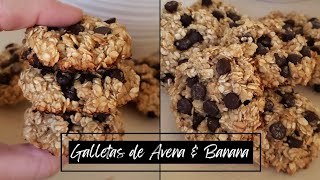 Galletas de Avena y Banana  Sólo 3 Ingredientes  Fáciles y Deliciosas [upl. by Atinna]