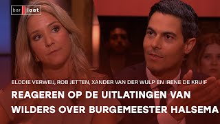 REACTIES op uitlatingen WILDERS over HALSEMA quotWilders gaat over zijn eigen woordenquot  Bar Laat [upl. by Adallard]