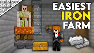 Minecraft Easiest IRON FARM  119 Iron Farm Tutorial [upl. by Goeselt]