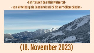 Fahrt durch das WinterWonderland Kleinwalsertal ￼18 November 2023 ￼ [upl. by Othilie]