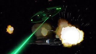 Star Trek Bridge Commander Defiant vs DDeridex class both ways [upl. by Hairam]