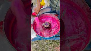 Cotton Candy making streetfood cottoncandy shorts foodievai streetfood [upl. by Litnahs798]