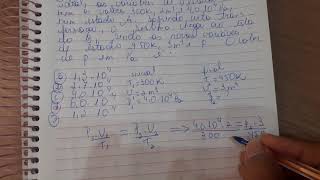 Trasnsformações gasosas Exercícios transformações gasosas exercício gás ideal [upl. by Tloc]