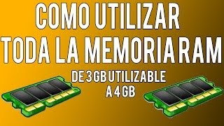 como utilizar toda la memoria ram en windows 7 y windows 8 32 Bits 2014 [upl. by Lynch]