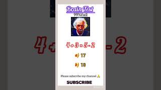 Iq level brain test 🧠youtubeshorts mathematics iqtest reasoningtricks mathpuzzle ringtones [upl. by Papert570]