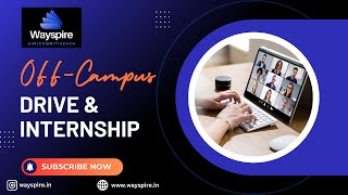 OffCampus Drive amp Internship Opportunities [upl. by Socem773]