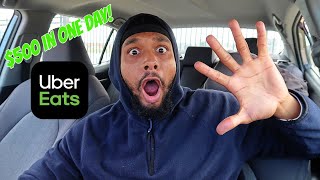 How I Made Over 500 in One Day Doing UberUber Eats [upl. by Komara]