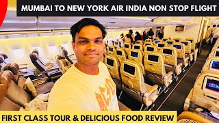 16 HOURS MUMBAI TO NEW YORK AIR INDIA Non Stop FLIGHT in BOEING 777  AIR INDIA FIRST CLASS Interior [upl. by Noremmac]