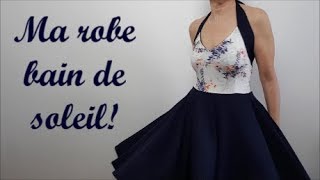 DIY couture  Comment coudre ma robe bain de soleil patron gratuit [upl. by Lipps]