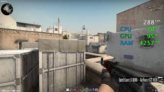 GeForce GT 1030  Intel Core i38100  CSGO FPS Test Deathmatch Dust 2 720p All Low [upl. by Eveline]