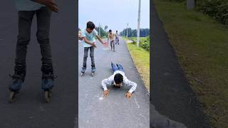 Skating unexpected public reactions😱😭skatersinline skatesskateboardingshortsyt shorts [upl. by Ayotna824]