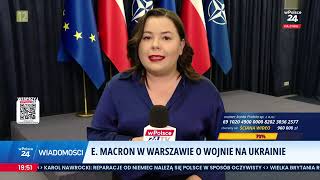 Prezydent Francji w Warszawie Wiadomości wPolsce24 [upl. by Lamhaj834]