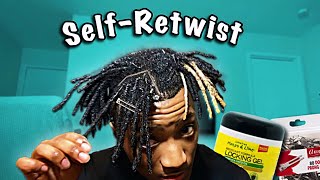 HOW TO RETWIST DREADLOCKS YOURSELF BEGINNER FRIENDLY  dreadlock journey [upl. by Moshe892]