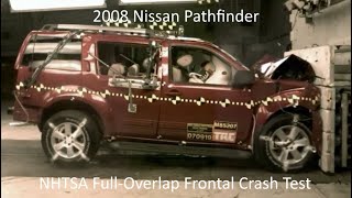 20082012 Nissan Pathfinder NHTSA FullOverlap Frontal Crash Test [upl. by Lavern]