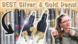 ✨ Finding the BEST Gold amp Silver Pens for MIXED MEDIA art 💕 Metallic Pen Reviews 🖊️ [upl. by Violante]