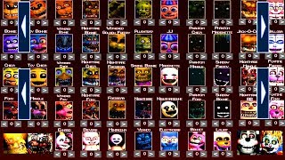 Five Nights at Freddys 6 All EXTRAS FNAF 1 2 3 4 5 All Animatronics FNAF 2018 [upl. by Anaig]