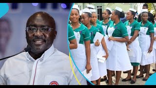 Bawumia Shokes nurses as they rally behind his new policise promises to do better than Mahama [upl. by Eisset]