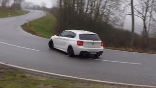 The biggest BMW M135i street Drift Compilation  Straight pipe exhaust sound [upl. by Iveksarap263]