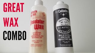 Collinite No 845 Insulator Wax and Collinite No 520 Quick Detailer Great Wax Combo autodetailing [upl. by Ynoyrb]