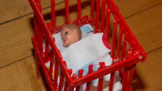 How to Make a Doll Baby Crib [upl. by Schaffer198]