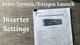 How To Adjust the Inverter Settings on the Jayco Terrain and Entegra Launch [upl. by Atronna748]