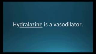 How to pronounce hydralazine Apresoline Memorizing Pharmacology Flashcard [upl. by Mommy872]