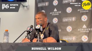 SteelersBills reaction Russell Wilson talks firstteam offense struggling in the preseason so far [upl. by Egroj]