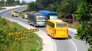 BEGINILAH DETIK” BUS GAGAL NYALIP BERAKIBAT FATAL [upl. by Artema]