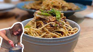 How to Make Rotisserie Chicken and Scallion Noodles  Rachael Ray [upl. by Dhar]