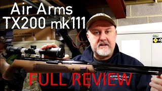 Air Arms TX200 mklll  Full Review and Practice Shooting [upl. by Nnahgiel885]