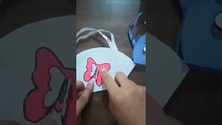 How to make tiny bag with paper easyqueen craft shorts❤️🌸 [upl. by Firestone]