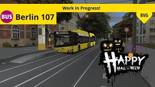 🎃Berlin Linie 107  Messfahrt Map Work in Progress map by elitepaprika9495 [upl. by Neile]