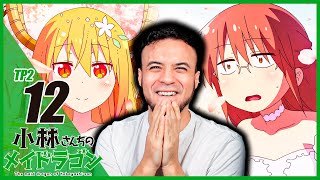 🐉 ¡VIVAN LOS NOVIOS  KOBAYASHISAN CHI NO MAID DRAGON S 12  REACCIÓN [upl. by Chapin946]