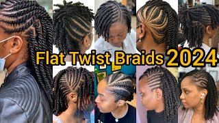 Exquisite Flat Twist Braids Hairstyles for Black Women  Passion Twist Hairstyles  Braided Hairs [upl. by Irabaj]