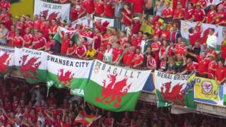 Welsh anthem before game vs England in Lens [upl. by Carbrey]