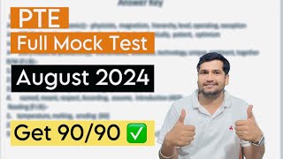 PTE Full Mock Test  August 2024  To get 9090 ✅ [upl. by Anuahsar677]