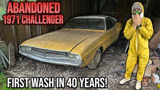 First Wash in 40 Years Barn Find Dodge Challenger  Car Detailing Restoration [upl. by Currier977]