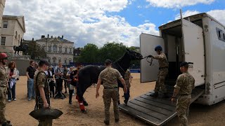 Mind BlowingKings Guard Horse Defies All Odds and Refuses to Get in the Horsebox at Horse Guards [upl. by Zelazny]