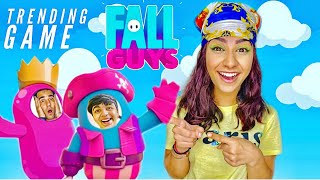 PLAYING TRENDING GAME FALL GUYS WITH BROTHER amp SISTER  Rimorav Vlogs [upl. by Leigha]