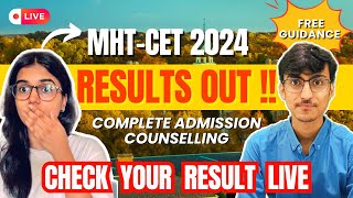 MHT CET 2024  CHECK Your Result Marks vs Percentile  Top Colleges at Low Score  MHT CET Result [upl. by Woodring]