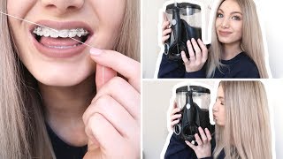 FLOSSING WITH BRACES  Benefits of Using a Water Flosser [upl. by Nagar177]