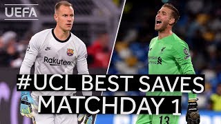 TER STEGEN ADRIÁN UCL BEST SAVES Matchday 1 [upl. by Ab]