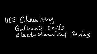 Galvanic cell Using electrochemical series Practise questions for VCE Chemistry [upl. by Neibaf]